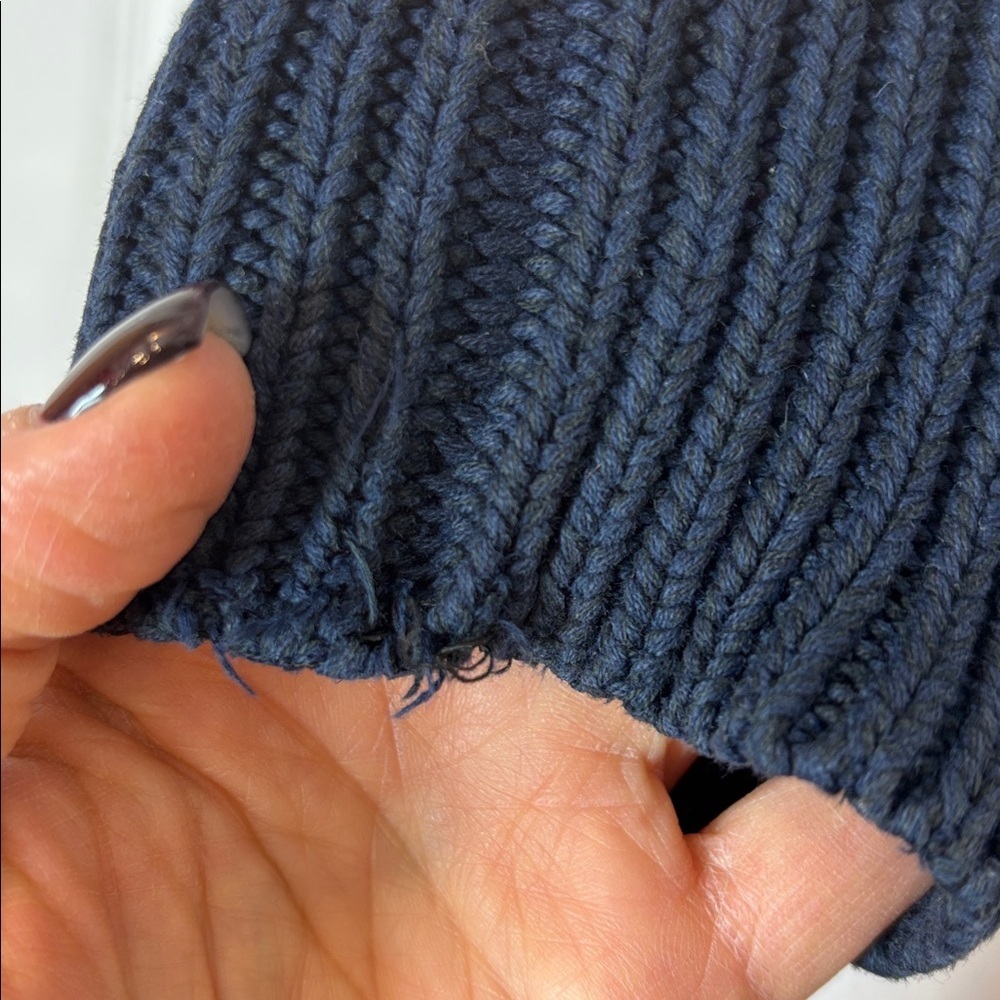 SELECTED Homme Navy Blue Heavy Knit Cardigan – Men’s - Picture 7 of 7